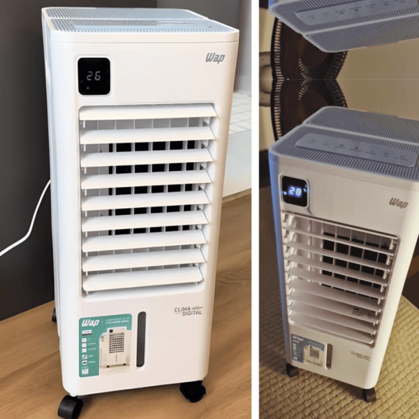 WAP Climatizador de Ar Torre CONTROL DIGITAL 3 em 1 - Climatiza, Umidifica e Ventila, Painel Touch