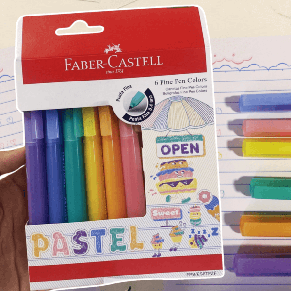 Faber-Castell FINE PEN COLORS - PASTEL CTL 6 UNID