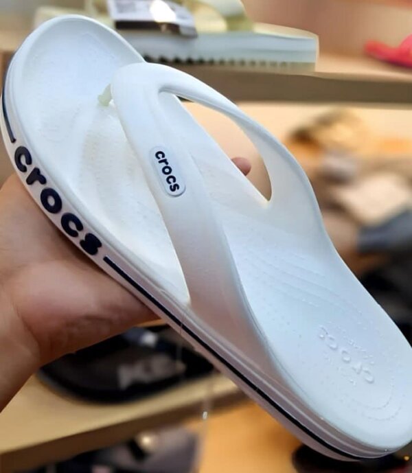 Chinelo Crocs Bayaband Flip White/navy