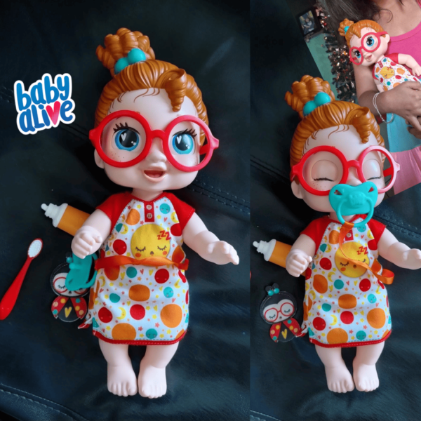 Baby Alive Boneca Pequenos sonhos Dottie Doodle bebê de cabelos ruivos Boneca de 28 cm
