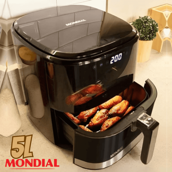 Fritadeira Sem Óleo Air Fryer Digital 5L, Mondial, Preto, 2000W, 110V - AF-50-DV