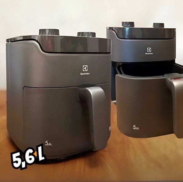 Air fryer Fritadeira Elétrica sem oleo Electrolux Rita Lobo 5,6L  , 1400W Cinza EAF40