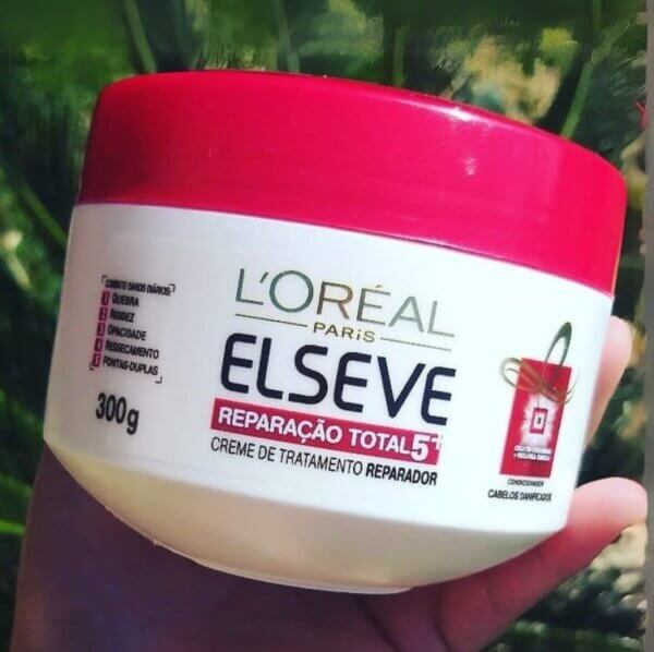 L'Oréal Paris Elseve Creme de Tratamento Reparador Reparação Total 5, Restaura e dá Brilho aos Fios, 300g