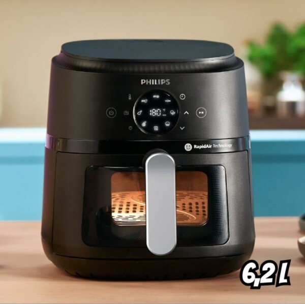 Fritadeira Airfryer NA230 Digital Série 2000 XL 1700W Preta Philips Walita 220v