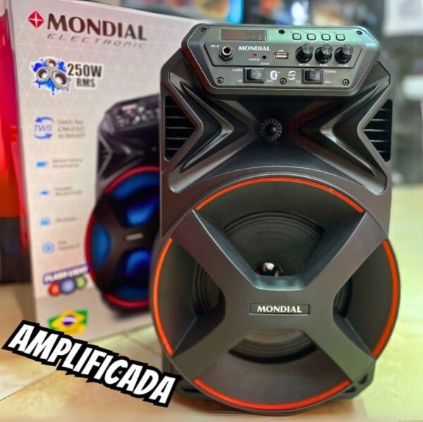 Caixa De Som Amplificada Bluetooth 250w Cm250 Cor Preto Mondial 127/220V