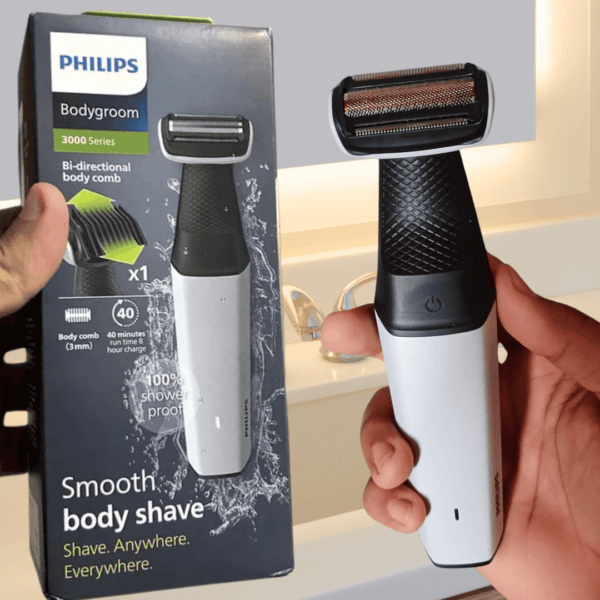 Philips Bodygroom Aparador e Raspador de Pelos para o Corpo, Uso Seco e Molhado, à Prova d’água, Bivolt – BG3007/01