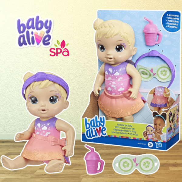Boneca Baby Alive Dia no Spa - 22,5 cm de Cabelo Loiro - F5617 - Hasbro