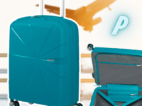  American Tourister Mala de Viagem Starvibe Azul Pequena Expansível