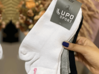 Kit 6 Pares De Meias Lupo Cano Curto Sport Algodão Feminino - Brancas