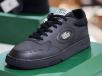 Tênis em Couro Lacoste Lineset Masculino - Preto