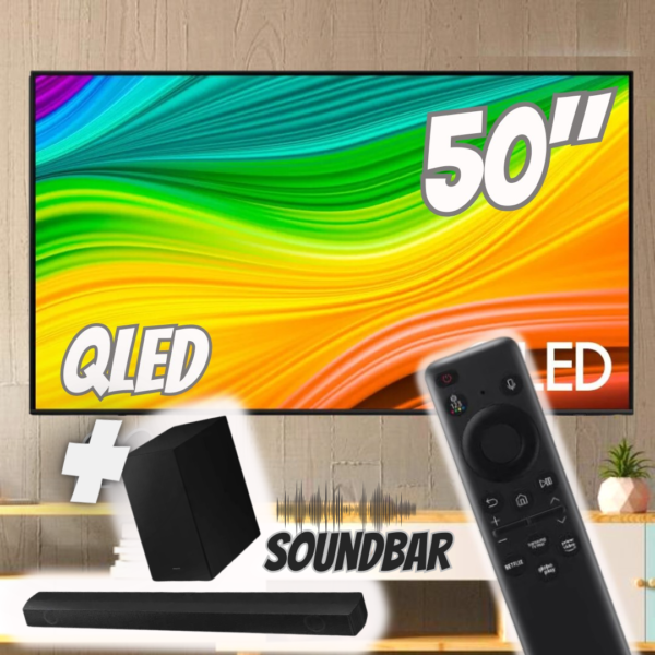 Smart Tv 50 Qled 4k 2024 + Soundbar Hw-b550/zd
