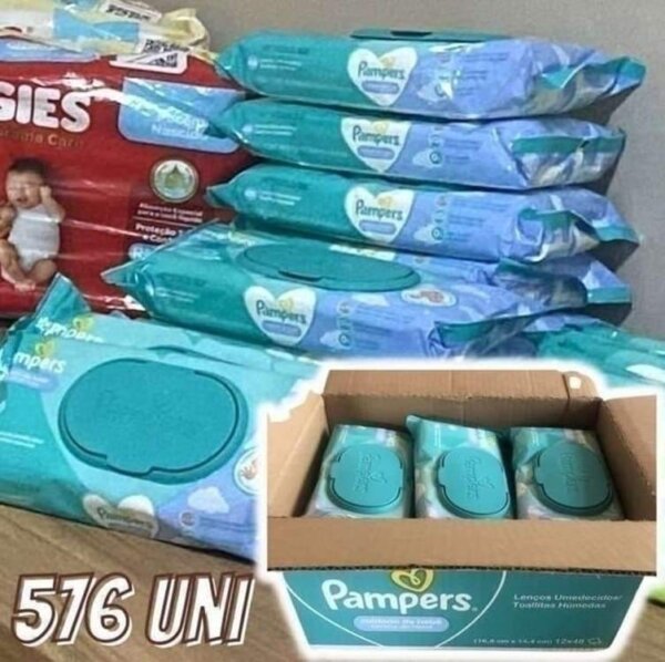 Lenços Umedecidos Cuidado De Bebê 576 Unidades Pampers