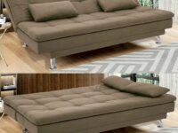 Sofá Cama Mobly Premium Diván Marrón claro