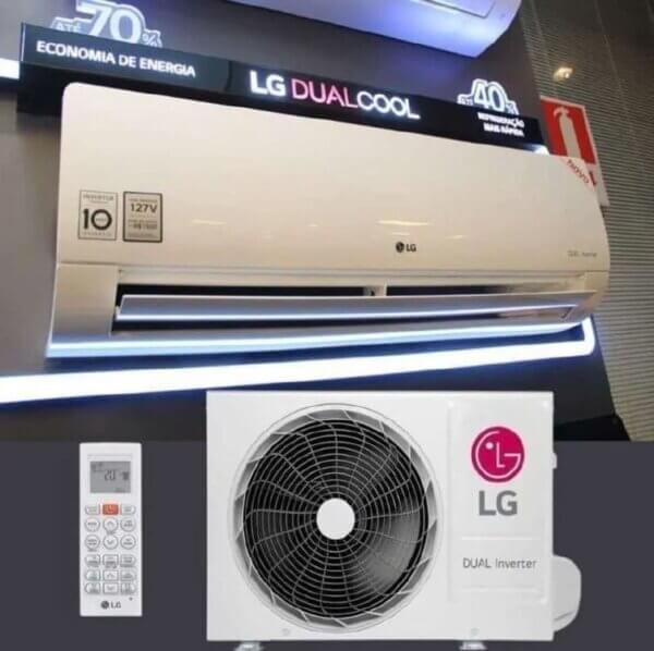 Ar Condicionado Split LG Dual Inverter Compact +IA 9000 BTUs Frio 220V S3-Q09AAQAL