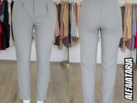 Calça Alfaiataria Feminina Cenoura Casual Basic Skinny Bolso