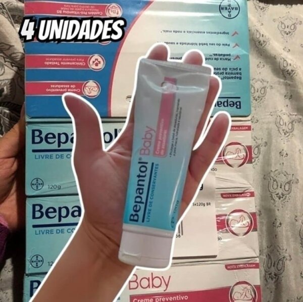 Kit com 4 Cremes Pomada de Assadura 120gr Cada - Bepantol