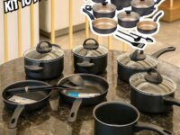 Conjunto Panelas Antiaderente 10 Peças Teflon Várias Cores