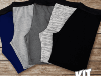 Kit 5 Bermudas Masculinas Moletom Casual Academia Treino