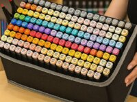 Conjunto Canetas Marcador Canetinha Ponta Dupla 120cores Kit