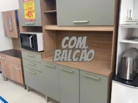 Cozinha Compacta Demóbile Select Com Balcão - Nicho Para Micro-ondas 6 Portas 2 Gavetas