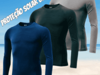 Kit 3 Camisetas Térmicas Proteção Solar Uv 50+ Manga Longa Dry Fit by ZAROC
