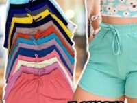 Kit 5 Short Shortinho Malha Canelado Feminino Moda Praia Adicionar aos favoritos