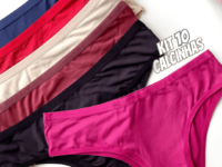 Kit 10 Calcinha Feminina De Algodão Tanga Lisa Conforto Vies