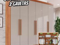 Guarda-roupa Casal 6 Portas 2 Gavetas França - Espresso Móveis