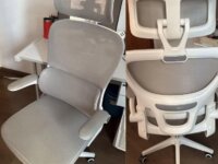 Cadeira Escritório Ergonômica G500 Luvinco Cor Cinza Com Suporte Lombar estofado mesh