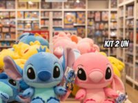 Casal Lilo E Stitch E Angel Namorados 2 Unidades Pelúcia 20cm