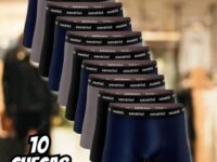 Kit 10 Cuecas Boxer Algodão Sandrini Masculinas