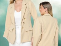 Blazer Feminino Alfaiataria Terninho Social Com Botões (várias cores)