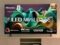 Hisense Smart TV UHD 4K Mini LED 55" Polegadas 55U6N Google TV, Processador com AI, HDR10+