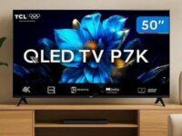 Smart TV TCL 50 Polegadas QLED 4K P7K WiFi Bluetooth Google TV HDR10+ Dolby Atmos Dolby Vision 50P7K