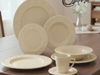 Aparelho De Jantar E Chá 30 Peças Mendi Marfim Oxford cor Branco