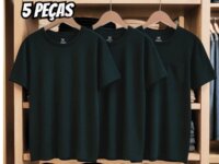 Kit Com 5 Camisetas Masculinas 4fv31den Básicas Slim Hering