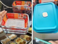 Conjunto de Potes 6 Marinex Facilita Vap em Vidro 750ml Cor Azul Água