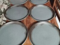 Conjunto De 6 Pratos Sobremesa Flat Pacífico 20cm Verde Oxford