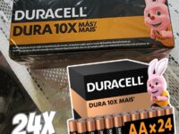 Duracell Pilha Alcalina AA OU AAA Pequena Com 24 Unidades