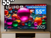 Smart TV LG 4K AI 55″ Magic Remote WebOS 2025 – 55UA8550PSA