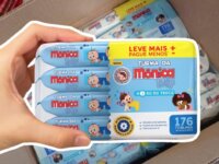 Kit Toalha Umedecida Hora Da Troca Turma Da Mônica 176 unidades