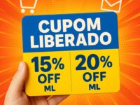 Cupom 15% off ou 20% off