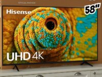 Hisense Smart TV UHD 4K DLED 58" Polegadas 58A6N com HDR10+ Dolby Vision Game Mode Controle por Voz Alexa Built-In AirPlay