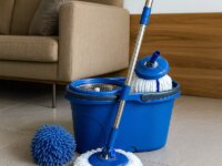 Esfregão Mop Perfect Balde Inox + 3 Refil + Cabo Longo Perfect Pro