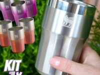 Kit 3 Copos Beer Tumbler Happy Hour | 384ml