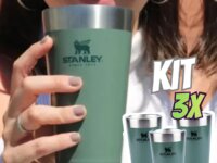 Kit 3 Copos Térmicos de Cerveja Stanley Hammertone Green | 473ML