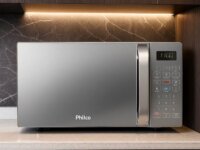 Micro-ondas Philco Pmo123 Capacidade 20 Litros 1100w Branco Espelhado Função Tira Odor 110v