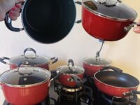 Jogo de Panelas Mônaco Vermelha Tramontina