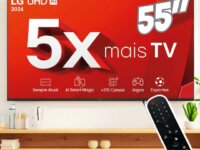 mart TV 4K 55" LG UHD 55UT8000 Processador A5 Ger7 AI Alexa