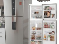 Geladeira Electrolux Frost Free Inverter 409l Água Na Porta Com Autosense Duplex Inox Look (iw46s)